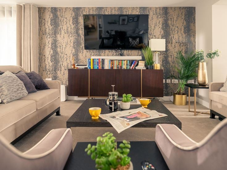 living room area with sofas
