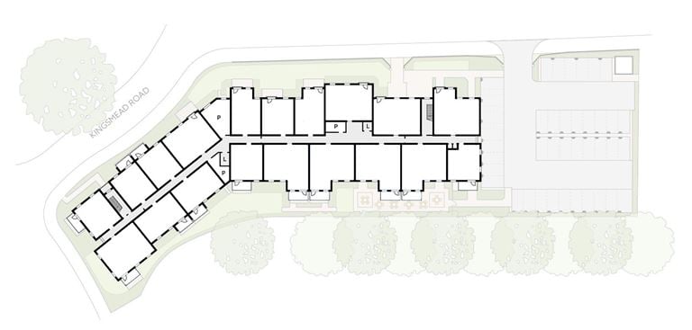 Apartment 14 position on diagram, engineering drawing. Available.