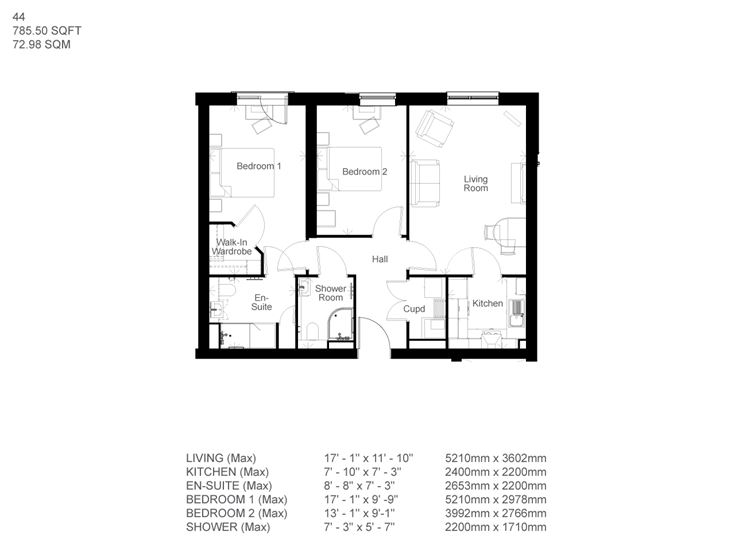 Apartment 44 floor plan