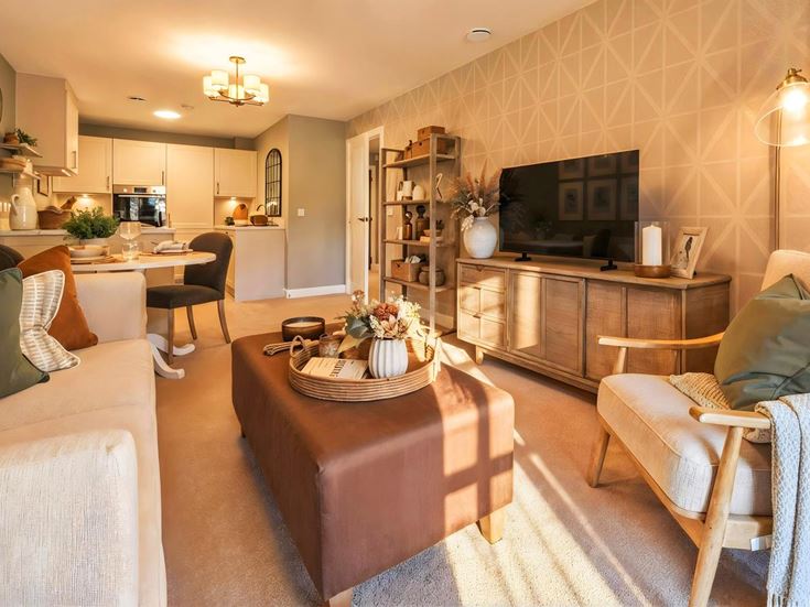 Retirement home living room at Violet House