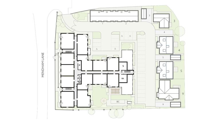 Apartment 40 position on diagram, engineering drawing. Available.