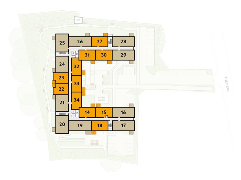 Apartment 24 position on diagram. Available.