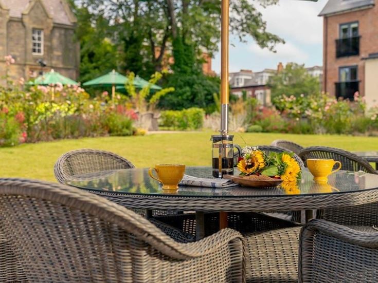 a table with food on it