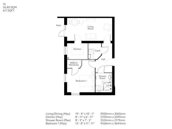 Apartment 16 floor plan