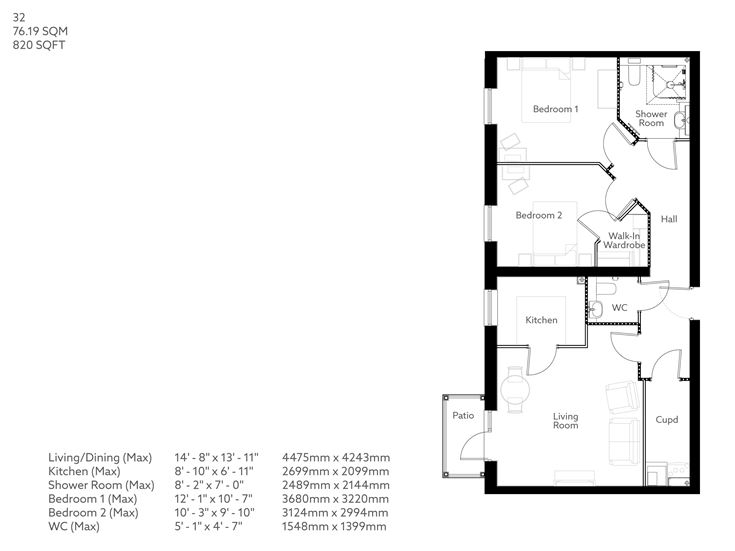 Apartment 32 floor plan