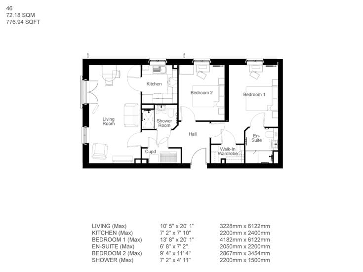 Apartment 46 floor plan