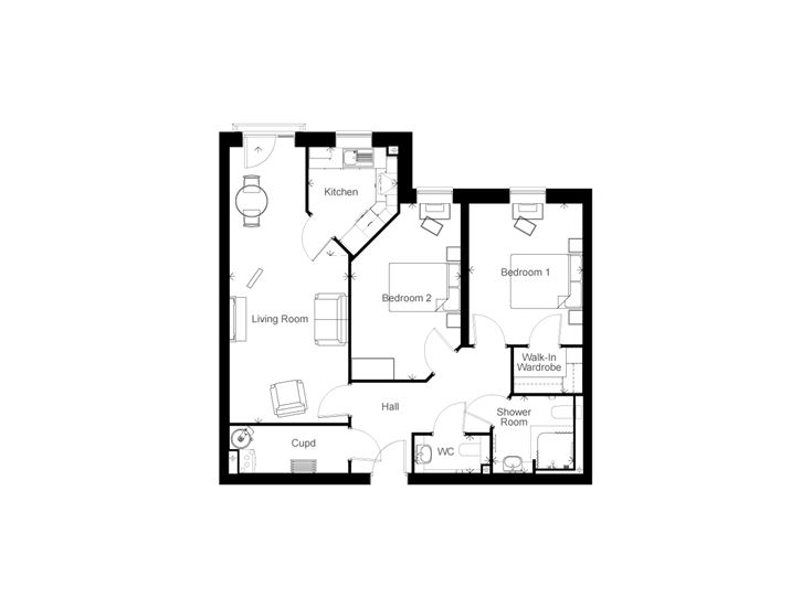 Apartment 27 floor plan