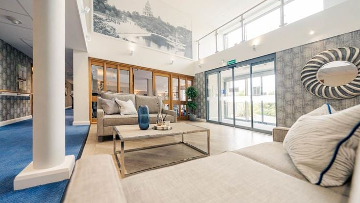 a modern looking living room
