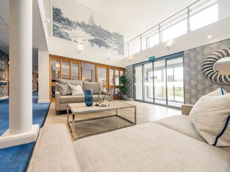 a modern looking living room
