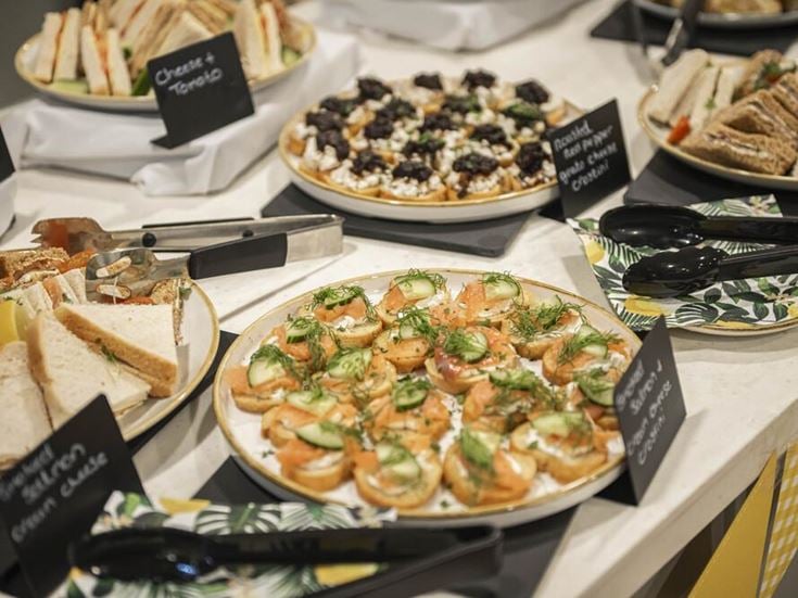 a table full of food