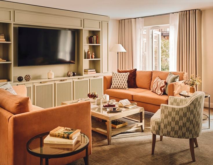 community lounge at an assisted living development