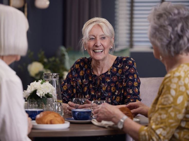 a few women having a conversation
