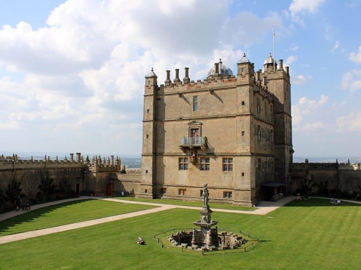 fountain in the grounds of bolsover castle