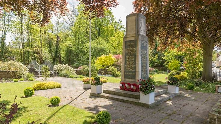 a statue in a park