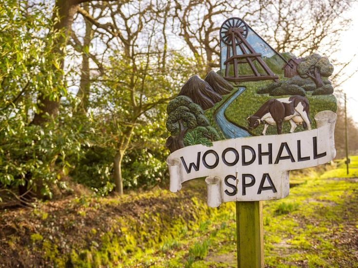 The town sign at Woodhall Spa