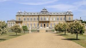 a large building with a courtyard
