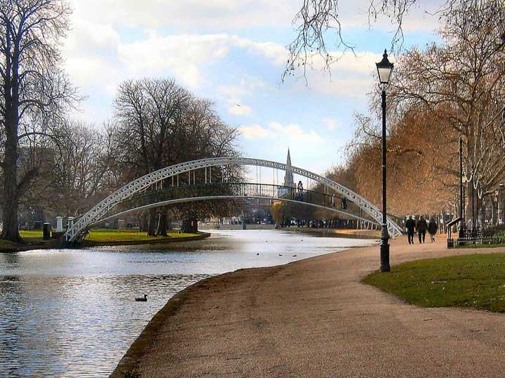 a bridge over water