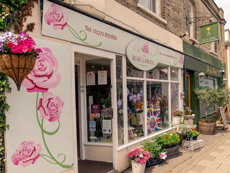 Local flower shop on one on Great Dunmow’s main shopping streets.