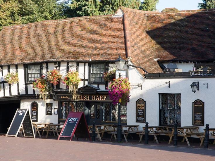 The Welsh Harp is a stunning, well-kept character public house, on the market square in Waltham Abbey just off the M25.