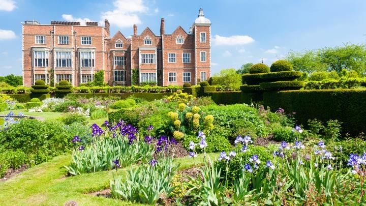 The gardens outside Hatfield House in Hertfordshire.