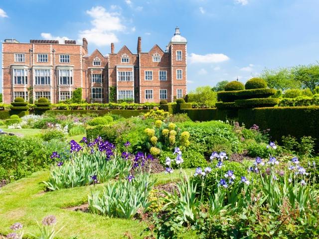 The gardens outside Hatfield House in Hertfordshire.