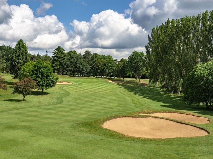 A putting green at Knebworth Golf Course.