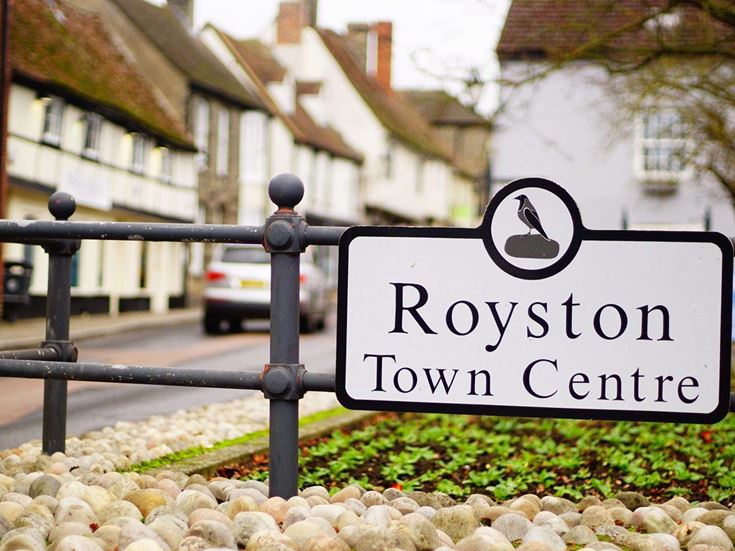 a sign on a street