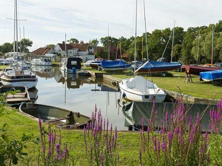 boats docked at a pier