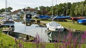 boats docked at a pier