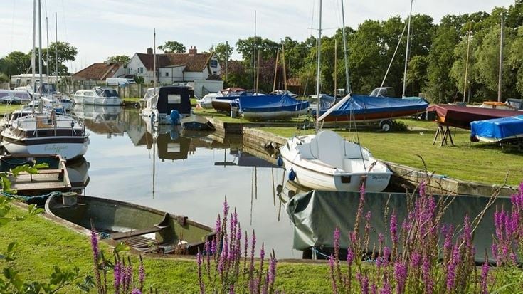 boats docked at a pier