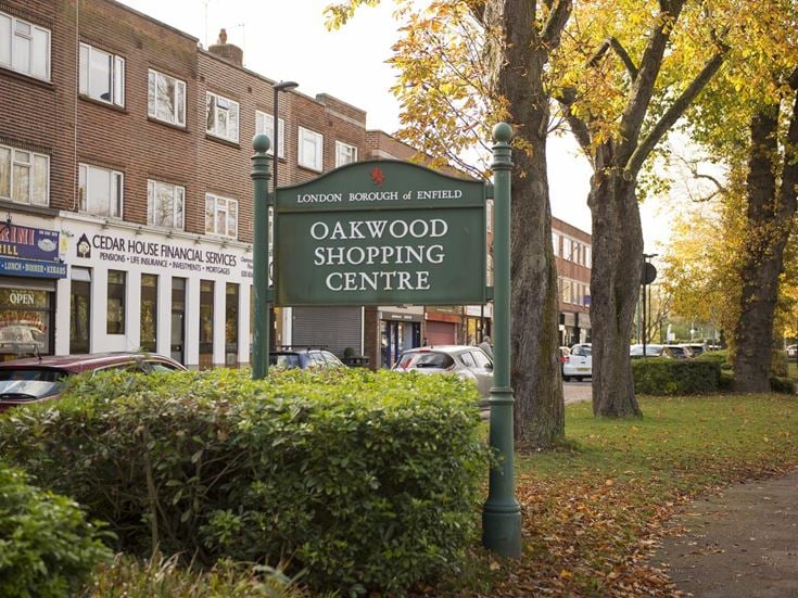 Oakwood shopping centre sign.