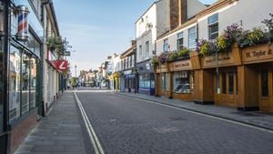 a street with buildings on both sides