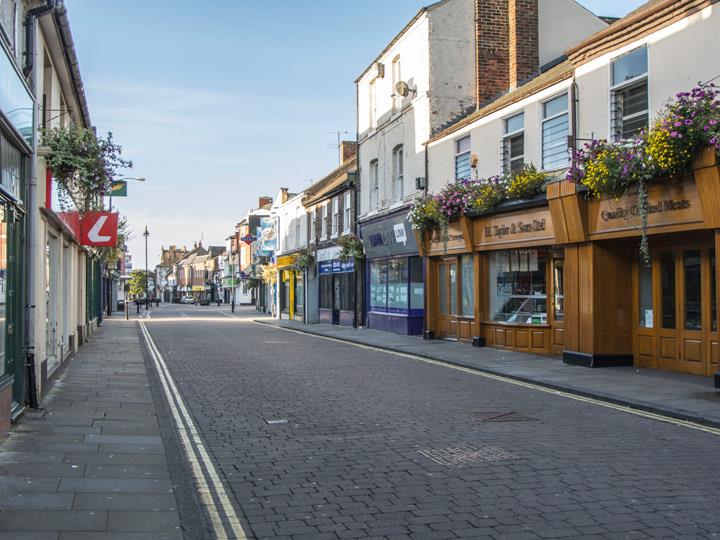 a street with buildings on both sides