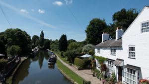 Lymm canal with boats