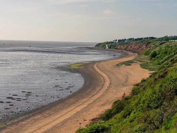 View of Thurstaston Beach from Wirral Country Park.