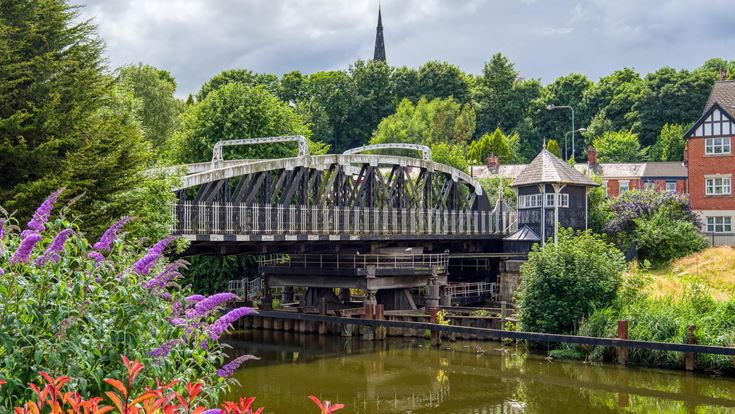 a bridge over a river