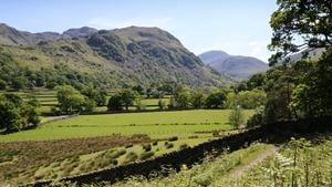 Beautiful valley near Kendal in the Lake District in Cumbria