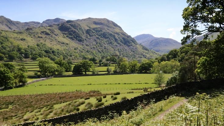 Beautiful valley near Kendal in the Lake District in Cumbria