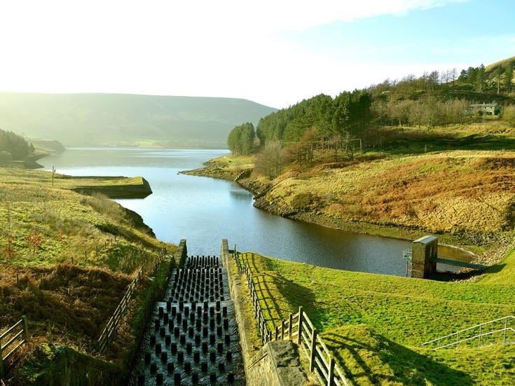 Overflow into Dove Stone Reservoir, Greater Manchester.