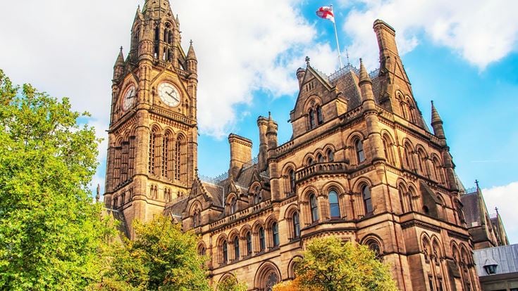 a large building with a clock tower