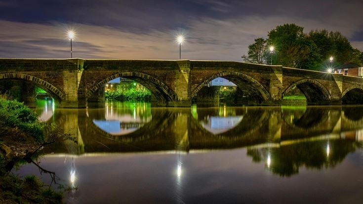 a bridge over a body of water