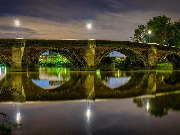 a bridge over a body of water