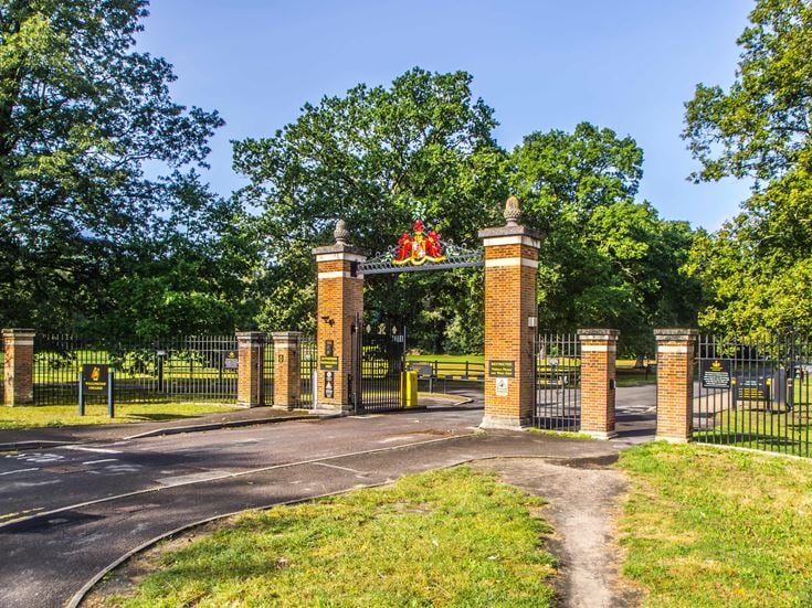 a gated entrance to a park