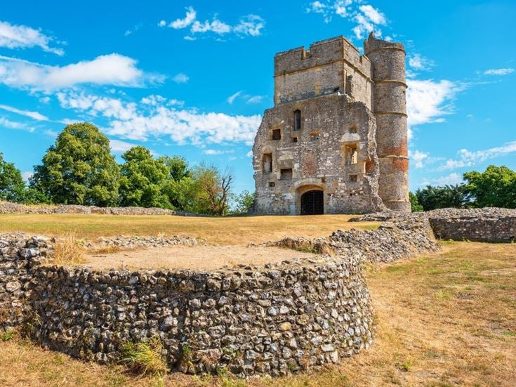 The stone gatehouse at Donnington Castle near Newbury.