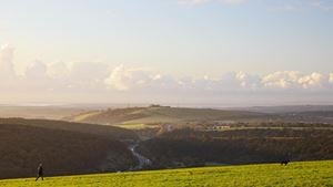 View of South Downs Bunster Hill in Bordon, Hampshire