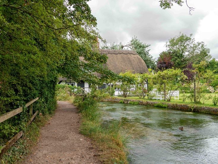 a path next to a river