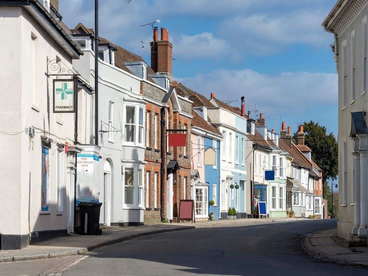 a row of buildings