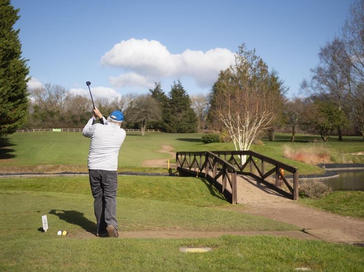 The golf course at Bishopswood Golf Club in Tadley, Hampshire.