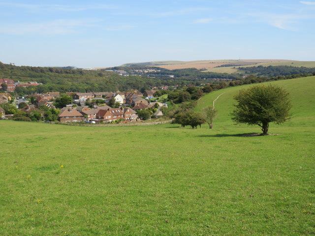The South Downs countryside landscape near Winchester, Hampshire.