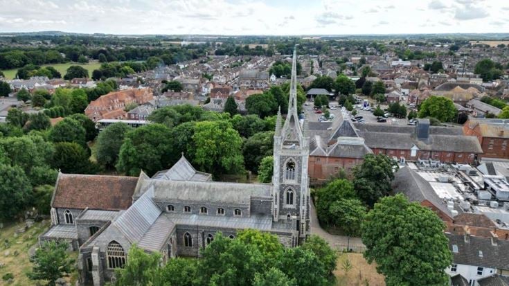 Faversham Kent UK aerial view